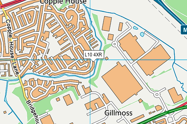 L10 4XR map - OS VectorMap District (Ordnance Survey)