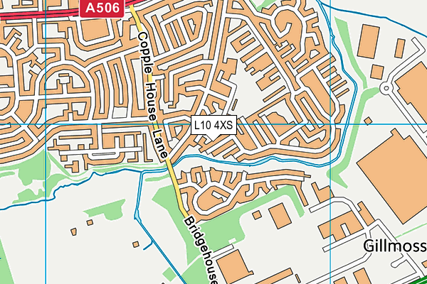 L10 4XS map - OS VectorMap District (Ordnance Survey)