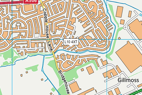 L10 4XT map - OS VectorMap District (Ordnance Survey)