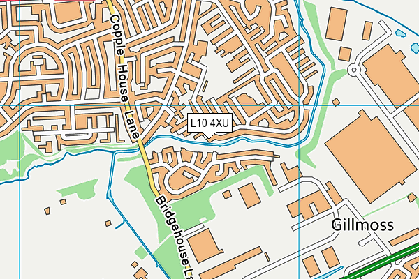 L10 4XU map - OS VectorMap District (Ordnance Survey)