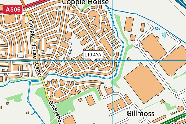 L10 4YA map - OS VectorMap District (Ordnance Survey)