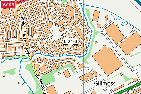 L10 4YB map - OS VectorMap District (Ordnance Survey)