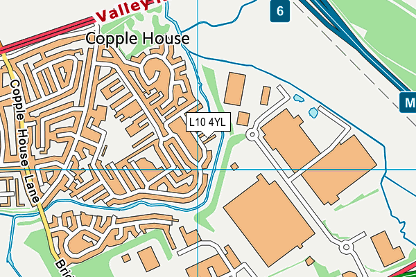 L10 4YL map - OS VectorMap District (Ordnance Survey)