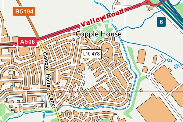 L10 4YS map - OS VectorMap District (Ordnance Survey)