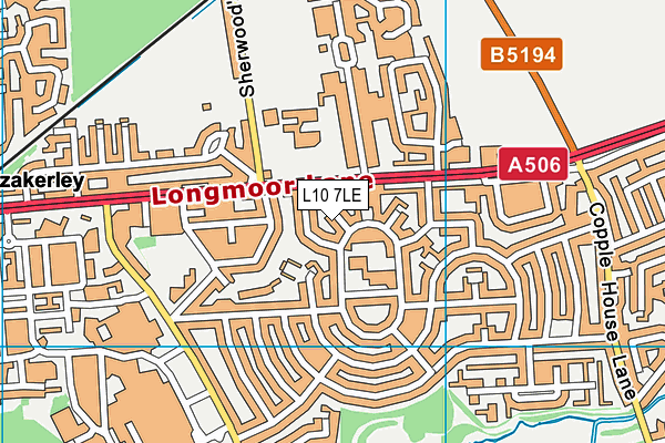 L10 7LE map - OS VectorMap District (Ordnance Survey)
