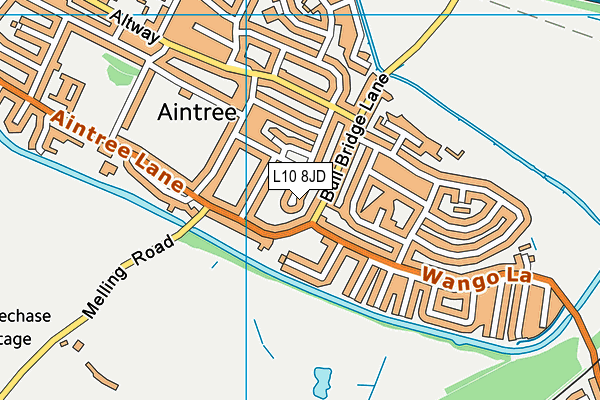 L10 8JD map - OS VectorMap District (Ordnance Survey)
