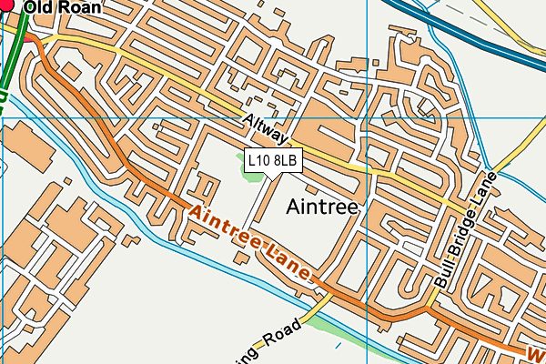 L10 8LB map - OS VectorMap District (Ordnance Survey)