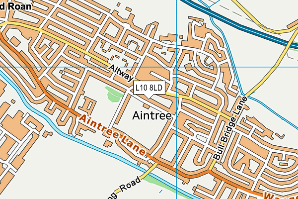 Harrow Drive Playing Fields map (L10 8LD) - OS VectorMap District (Ordnance Survey)