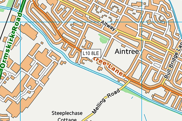 Aintree Davenhill Primary School map (L10 8LE) - OS VectorMap District (Ordnance Survey)