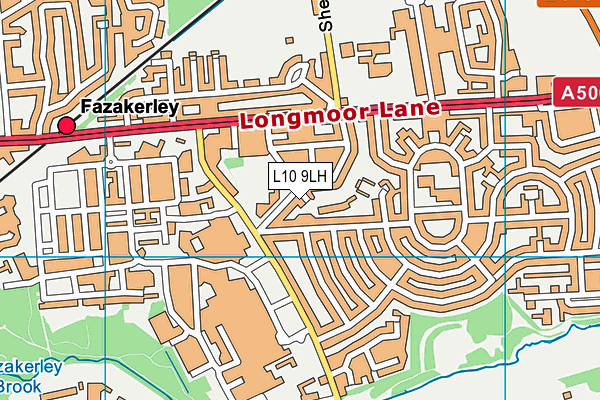 L10 9LH map - OS VectorMap District (Ordnance Survey)