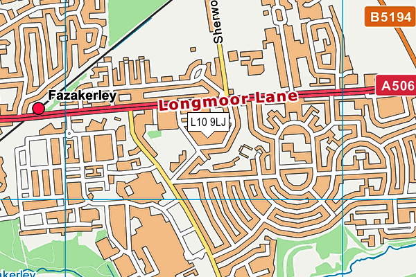 L10 9LJ map - OS VectorMap District (Ordnance Survey)