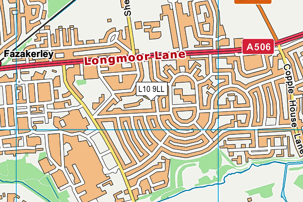 L10 9LL map - OS VectorMap District (Ordnance Survey)