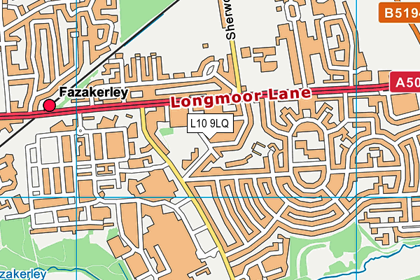 L10 9LQ map - OS VectorMap District (Ordnance Survey)