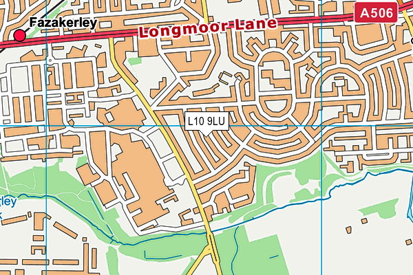 L10 9LU map - OS VectorMap District (Ordnance Survey)