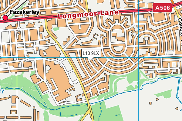 L10 9LX map - OS VectorMap District (Ordnance Survey)