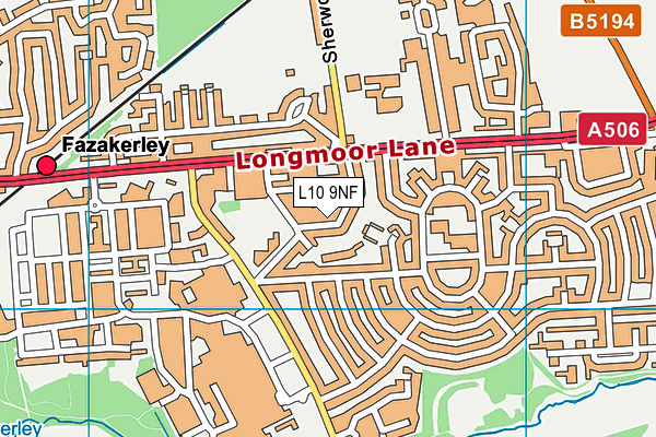 L10 9NF map - OS VectorMap District (Ordnance Survey)