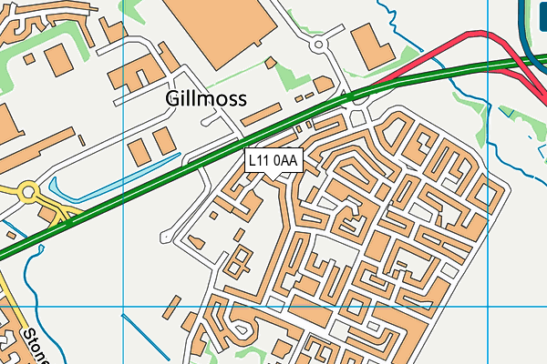 L11 0AA map - OS VectorMap District (Ordnance Survey)