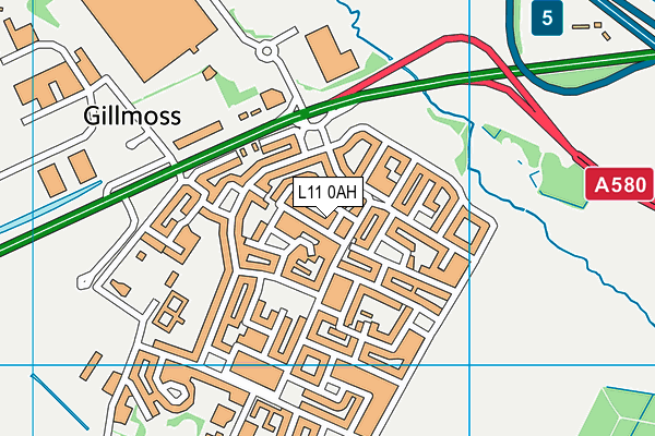 L11 0AH map - OS VectorMap District (Ordnance Survey)
