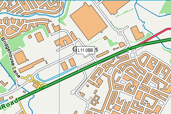 L11 0BB map - OS VectorMap District (Ordnance Survey)