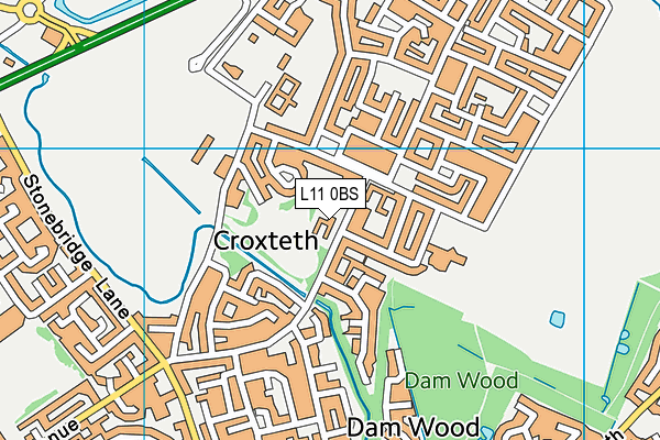 Croxteth Sports And Wellbeing Centre map (L11 0BS) - OS VectorMap District (Ordnance Survey)