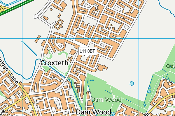 L11 0BT map - OS VectorMap District (Ordnance Survey)