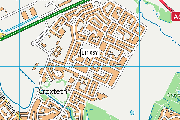 L11 0BY map - OS VectorMap District (Ordnance Survey)