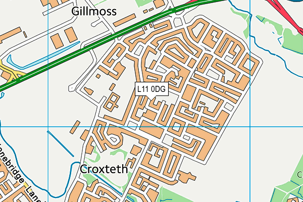 L11 0DG map - OS VectorMap District (Ordnance Survey)