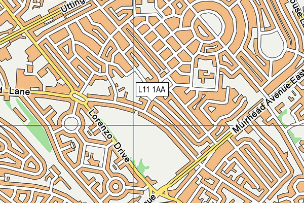 L11 1AA map - OS VectorMap District (Ordnance Survey)
