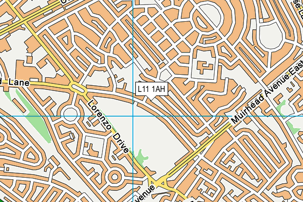 L11 1AH map - OS VectorMap District (Ordnance Survey)