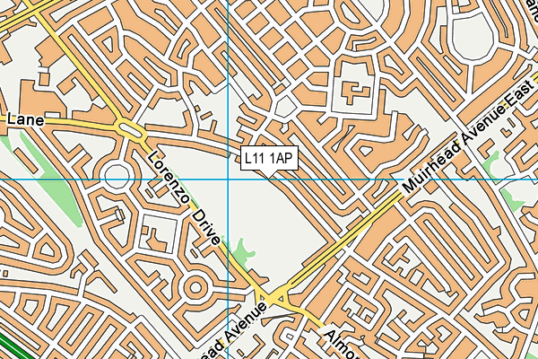 L11 1AP map - OS VectorMap District (Ordnance Survey)