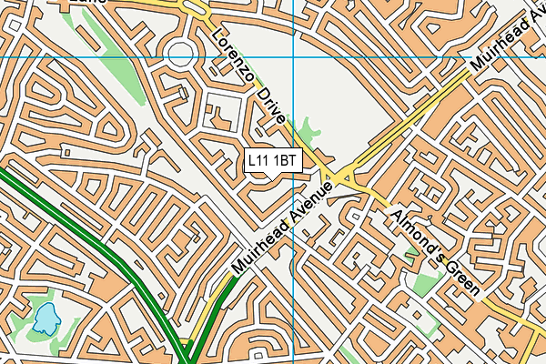 L11 1BT map - OS VectorMap District (Ordnance Survey)