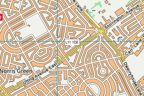 L11 1DE map - OS VectorMap District (Ordnance Survey)