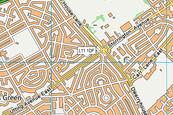 L11 1DF map - OS VectorMap District (Ordnance Survey)