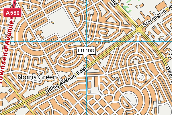 L11 1DG map - OS VectorMap District (Ordnance Survey)