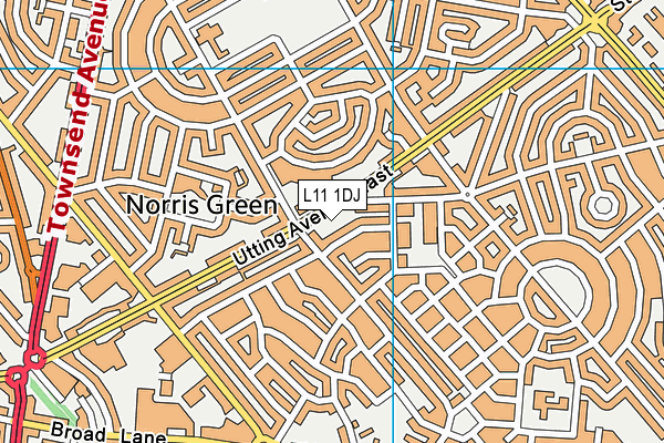 L11 1DJ map - OS VectorMap District (Ordnance Survey)