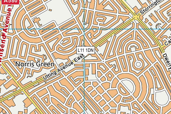 L11 1DN map - OS VectorMap District (Ordnance Survey)