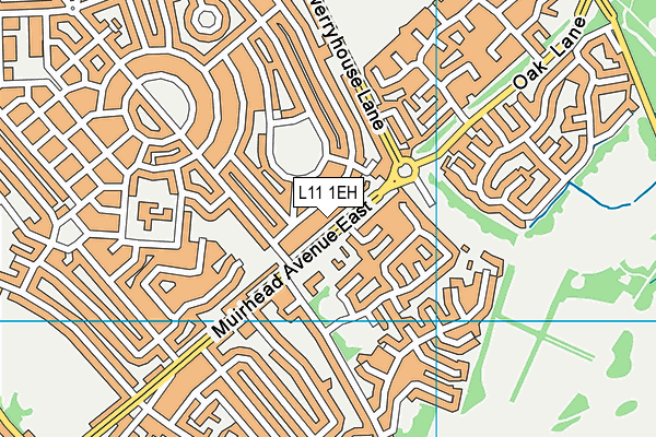 L11 1EH map - OS VectorMap District (Ordnance Survey)