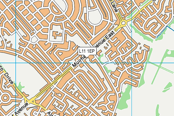 L11 1EP map - OS VectorMap District (Ordnance Survey)