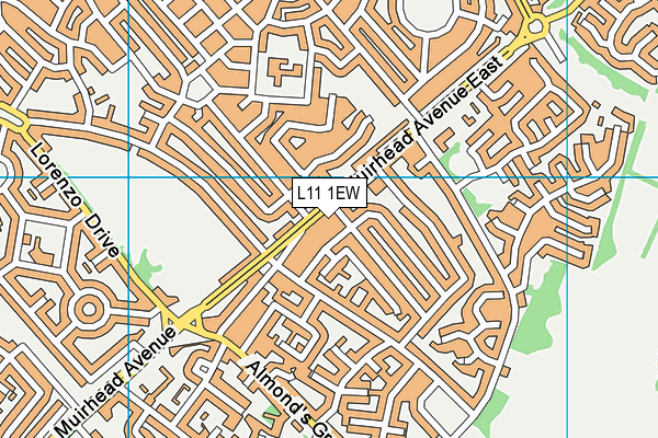 L11 1EW map - OS VectorMap District (Ordnance Survey)