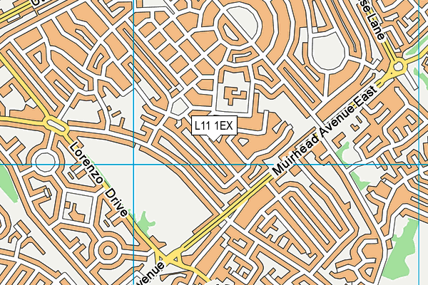 L11 1EX map - OS VectorMap District (Ordnance Survey)