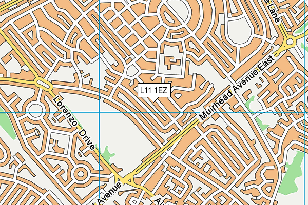 L11 1EZ map - OS VectorMap District (Ordnance Survey)