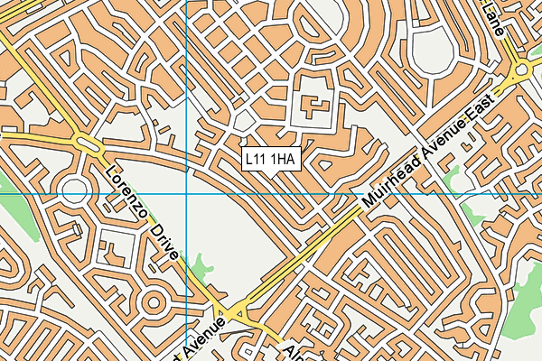L11 1HA map - OS VectorMap District (Ordnance Survey)