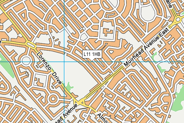 L11 1HB map - OS VectorMap District (Ordnance Survey)