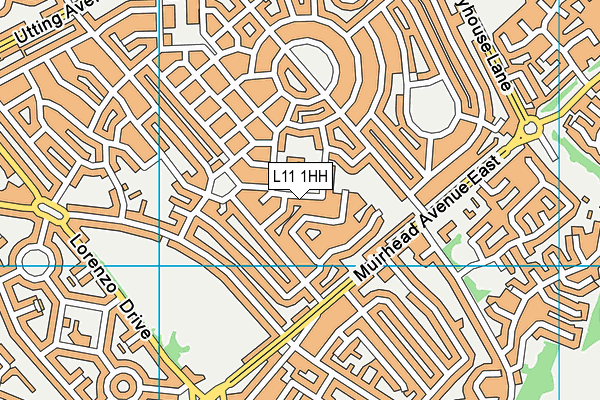 Monksdown Primary School map (L11 1HH) - OS VectorMap District (Ordnance Survey)