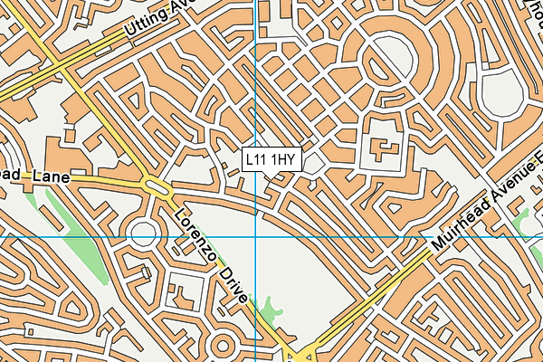 L11 1HY map - OS VectorMap District (Ordnance Survey)