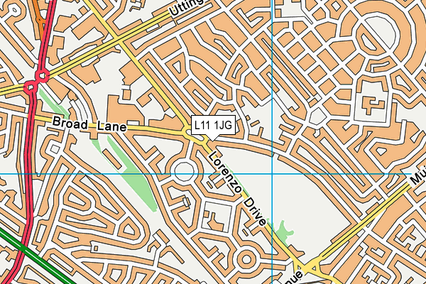 L11 1JG map - OS VectorMap District (Ordnance Survey)