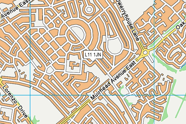 L11 1JN map - OS VectorMap District (Ordnance Survey)
