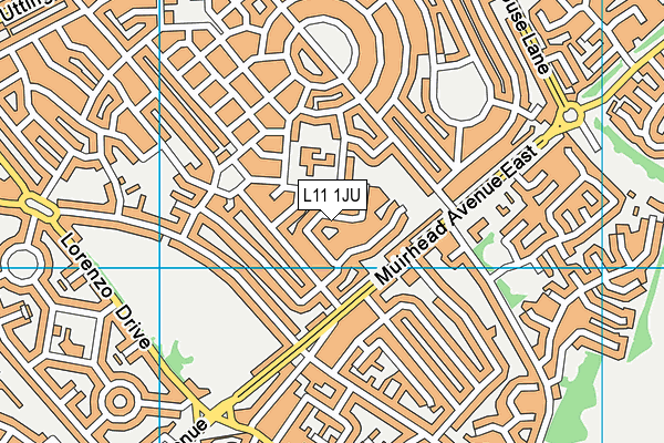 L11 1JU map - OS VectorMap District (Ordnance Survey)
