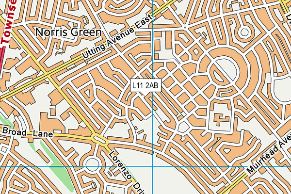 L11 2AB map - OS VectorMap District (Ordnance Survey)