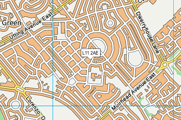 L11 2AE map - OS VectorMap District (Ordnance Survey)